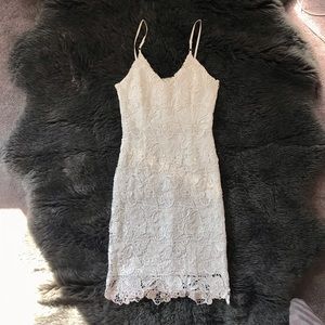 Lulus White Lace Party Dress